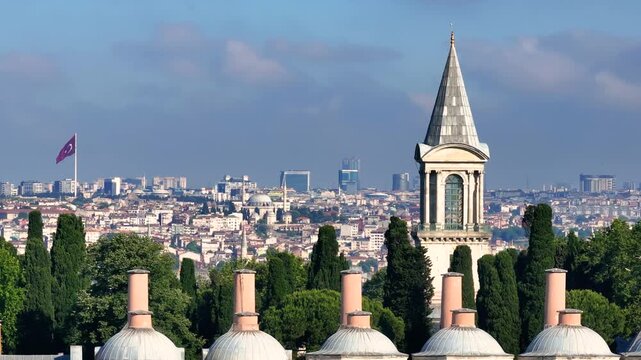 Topkapi Palace (Topkapi Sarayı) Drone Video, Emin&ouml;n&uuml; Fatih, Istanbul Turkiye (Turkey)

