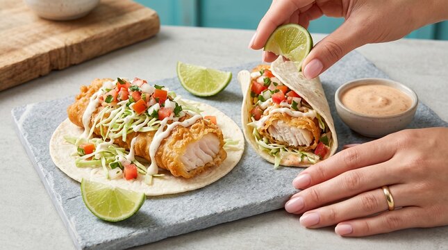Baja Fish Tacos with Crispy Beer‑Battered Cod | Mexican‑American Street Food