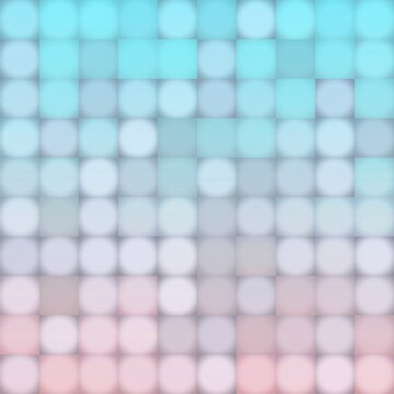 Abstract Pastel Blue and Pink Geometric Grid Background with Soft Bokeh Circles and Modern Color Gradient Matrix