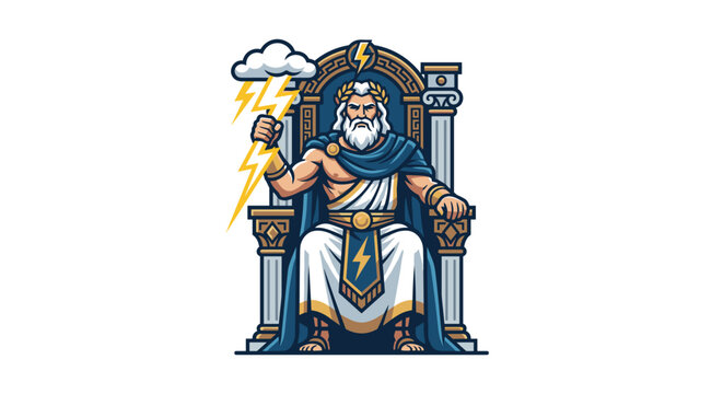Zeus Sitting on Throne.