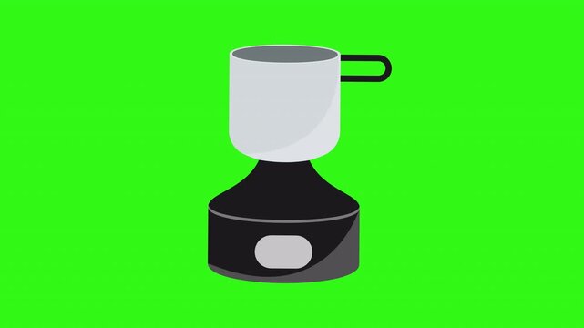 Grey black kitchen appliance white cup green background vector graphic blender tool suitable for kitchenware infographics, appliance packaging, culinary websites.