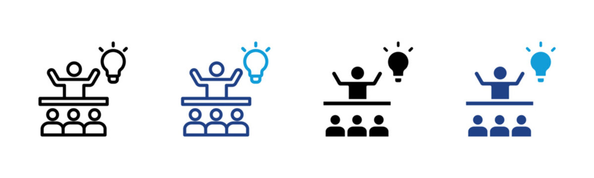 Mentoring Web icon with multiple style collection