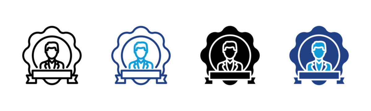 Personal Branding Web icon with multiple style collection