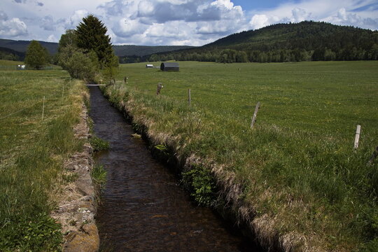 Kaplicky creek at Zaton in Bohemian Forest,South Bohemian Region,Czech republic,Europe
