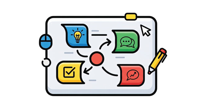 Colorful chat speech bubbles communication.