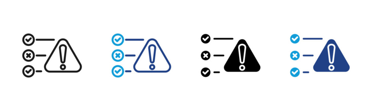 Risk Assessment Web icon with multiple style collection