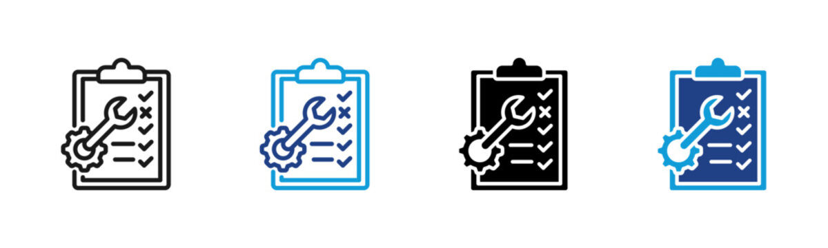 Corrective Action Web icon with multiple style collection