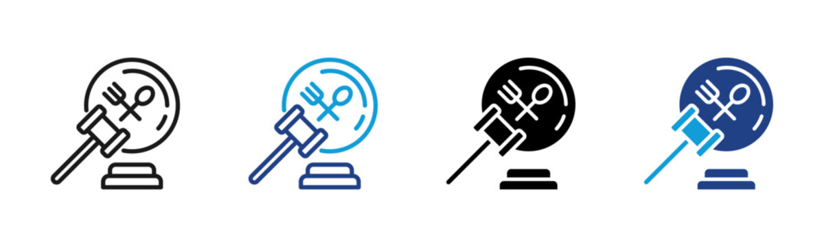 Food Law Web icon with multiple style collection