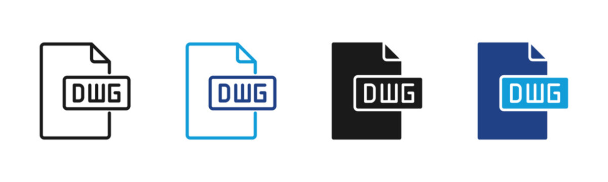 Dwg Web icon with multiple style collection
