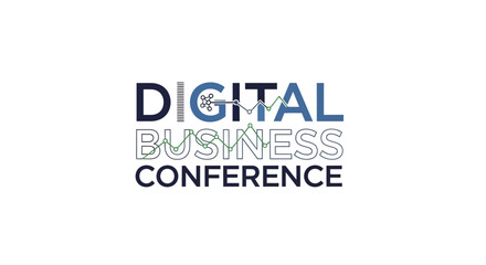 Obraz premium Digital Business Conference Logo