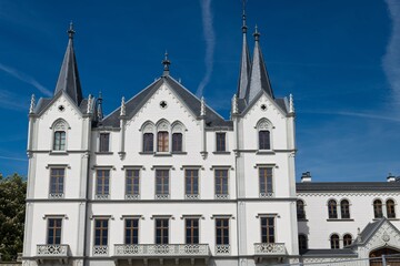 Obraz premium View of Aile castle in Vevey city. Switzerland. Europe. 