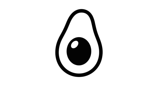 Avocado Fruit Icon Illustration.