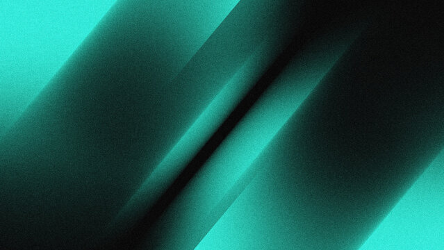 Futuristic diagonal neon teal and black speed line background with grainy noise texture for gaming tech concept banner wallpaper and dynamic poster