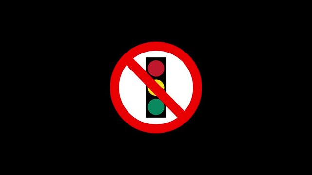 Running a Red Light Prohibited Traffic Sign for Intersection Safety and Traffic Law Compliance.