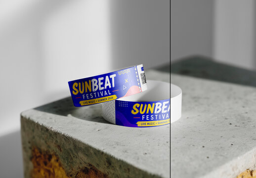 Festival Wristband Mockup