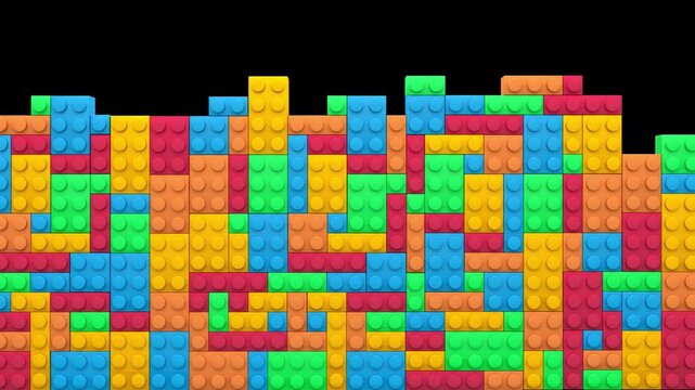 Toy Bricks Breaking Isolated Illustration