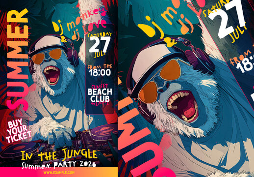 Summer Party Flyer Template