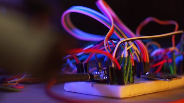 connecting cable with plug for electronics
