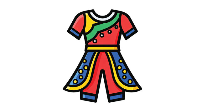 Colorful Traditional Chinese Martial Arts Outfit.