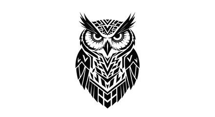 Fototapeta premium Detailed illustration of an owl head.
