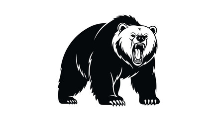 Obraz premium Black bear standing on ground.
