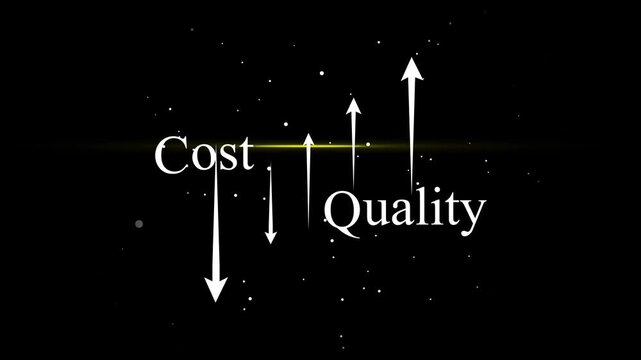 Business concept: reducing costs while increasing financial growth and optimization strategy, infographic animation