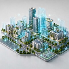 Digital twin smart city infrastructure concept © natchapol