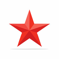Fototapeta premium Red Five-Pointed Star Icon