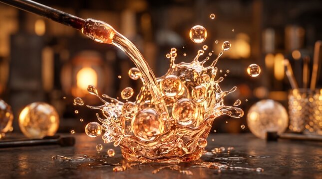 Liquid glass morphs transparent 