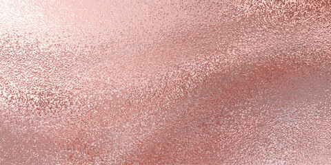 Fototapeta premium Rose Gold Metallic Foil Texture Background with Shimmering Light Reflections.