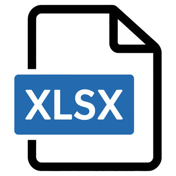 Vector icon representing an xlsx file, symbolizing spreadsheets, data analysis, financial reports, and microsoft excel documents.