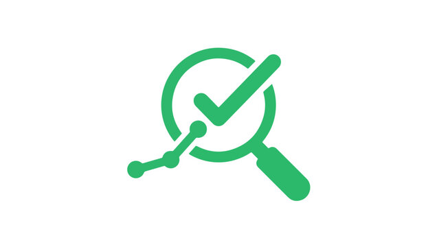 Stylized magnifying glass with a green question mark inside the lens represents inquiry, curiosity, and problem-solving scenarios.