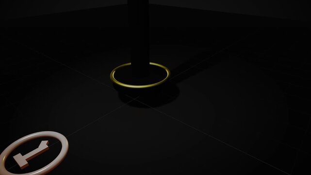 Animated Rubber Stamp Pressing Down on a Surface