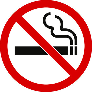 No smoking prohibition sign for public health and safety with non smoker prohibition cigarette restriction regulatory mandatory