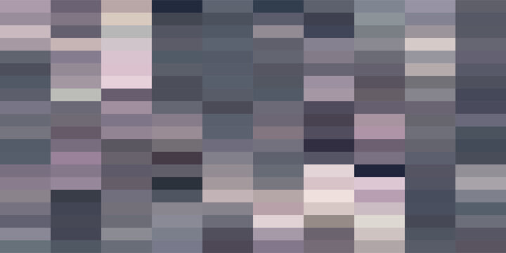 Abstract pixel art with a mosaic of various shades of gray and purple.