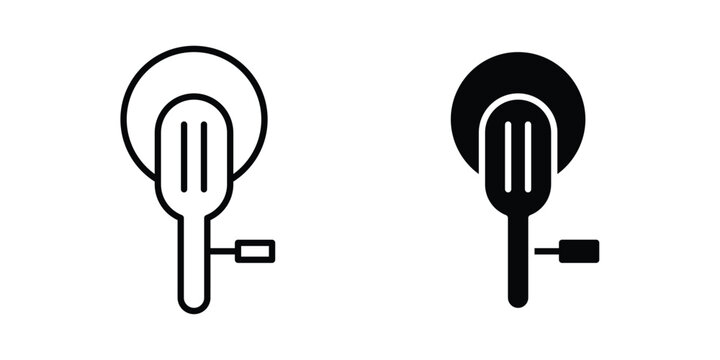 Polisher icon modern line style, Solid filled vectors set
