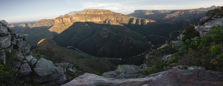 Panoramic View of Blyde River Canyon and Three Rondavels, South Africa