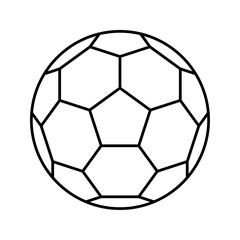 Naklejka premium Soccer ball outline icon