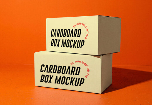 Cardboard Box Mockup