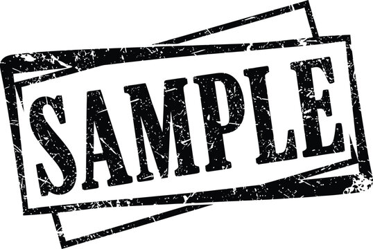 Grunge rubber stamp with the word sample