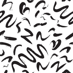 Free Brush Paint  Decorative seamless pattern. Repeating background. Tileable wallpaper print. © MalyskaStudio