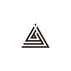 Letter j, y and b triangle geometric symbol simple logo vector © Amrah