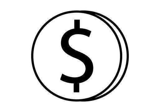 Icono de moneda con s&iacute;mbolo de d&oacute;lar