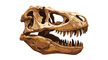 Fossilized Brown Tyrannosaurus Rex Skull © Dreamfly