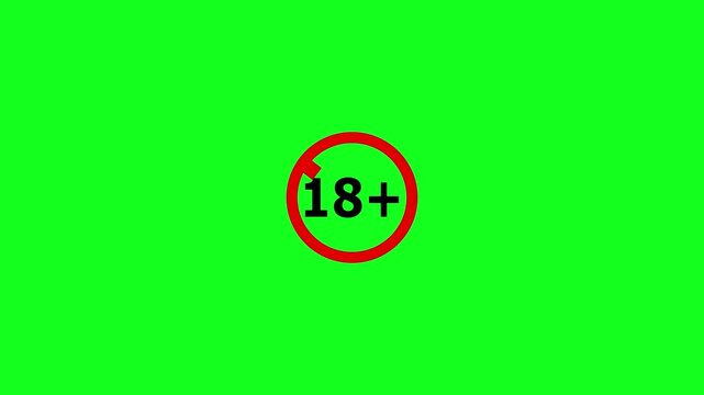 Age Restriction Sign Progresses From Text To Circle Slash Overlay