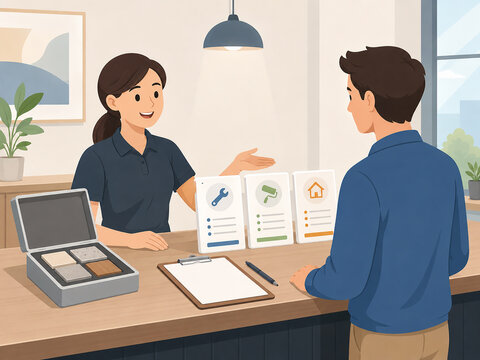Local Service Quote Workflow Illustration