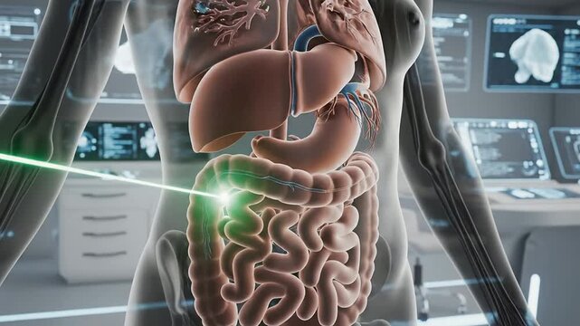 AI Organ Monitoring Concept With Transparent Torso Highlighting Lungs In A Futuristic Medical Laboratory Setting