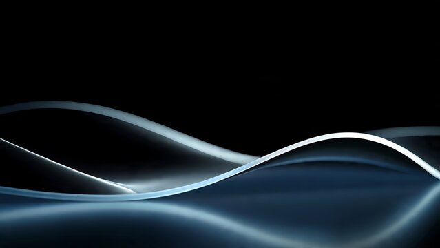 Close Up of Flexible Curved OLED Panel on Sleek Black Background with Modern Display Technology