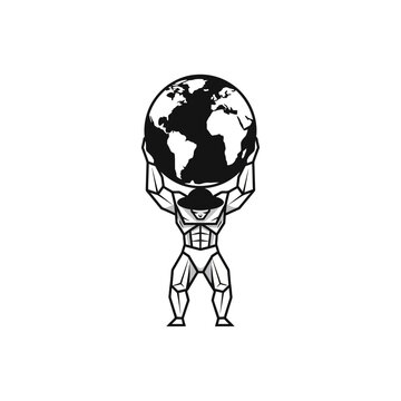 Atlas Holding Earth Globe