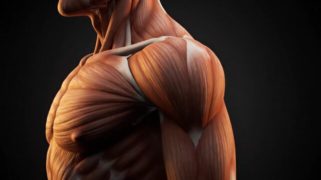 Human Torso Muscle Anatomy Rotation